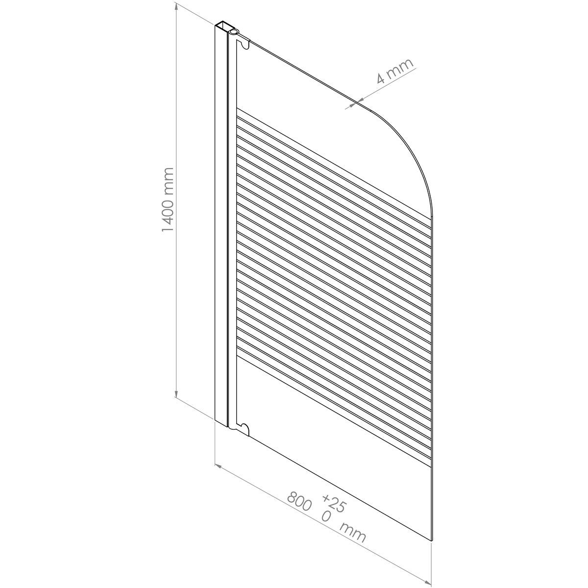 ONDEE ICA Pare-baignoire 80x140cm
