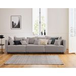 LISA DESIGN Edinburg - canapé modulable 3 places - velours côtelé. Coloris disponibles : Beige, Jaune, Gris, Bleu, Orange, Noir, Vert