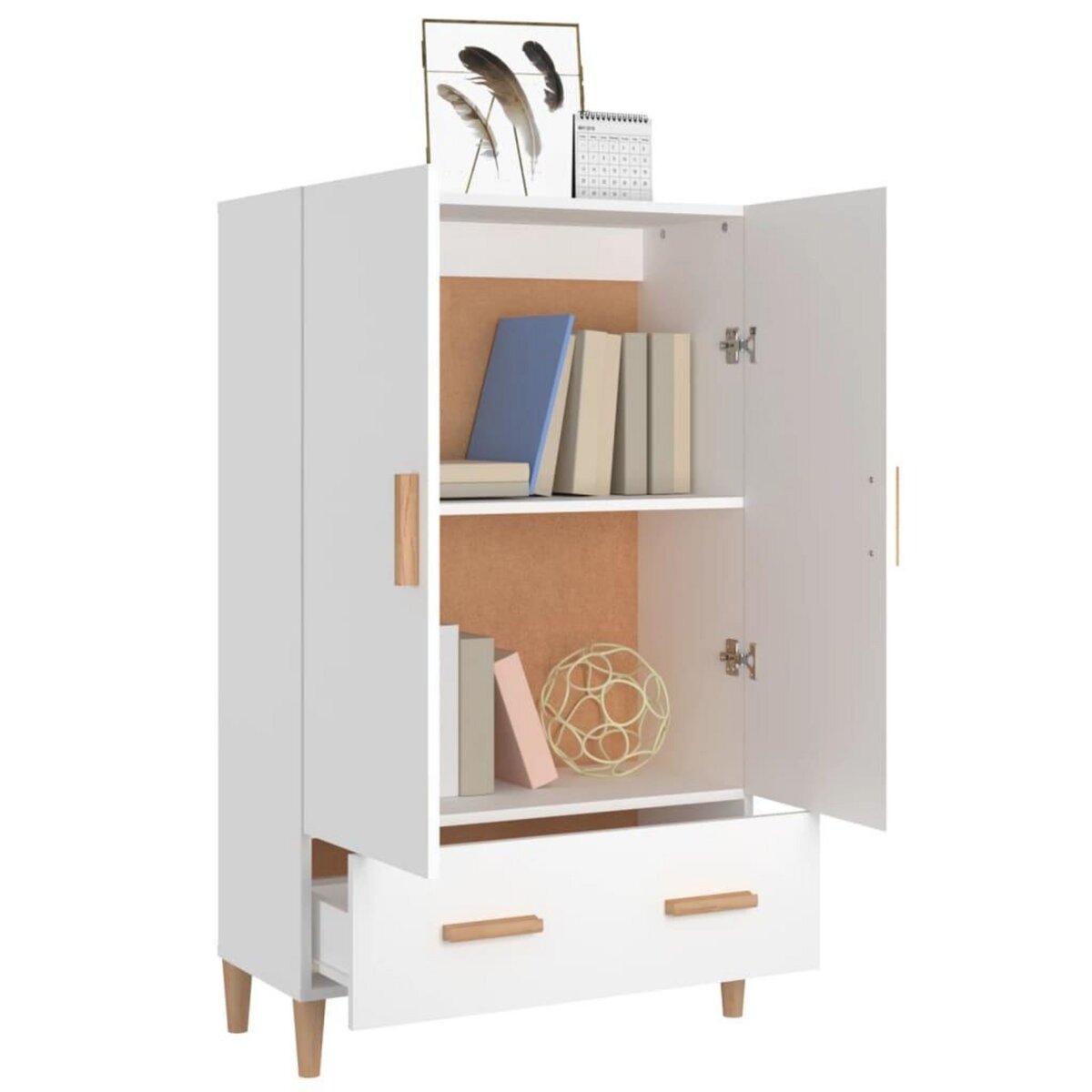 VIDAXL Buffet Blanc 70x31x115 cm Bois d'ingenierie