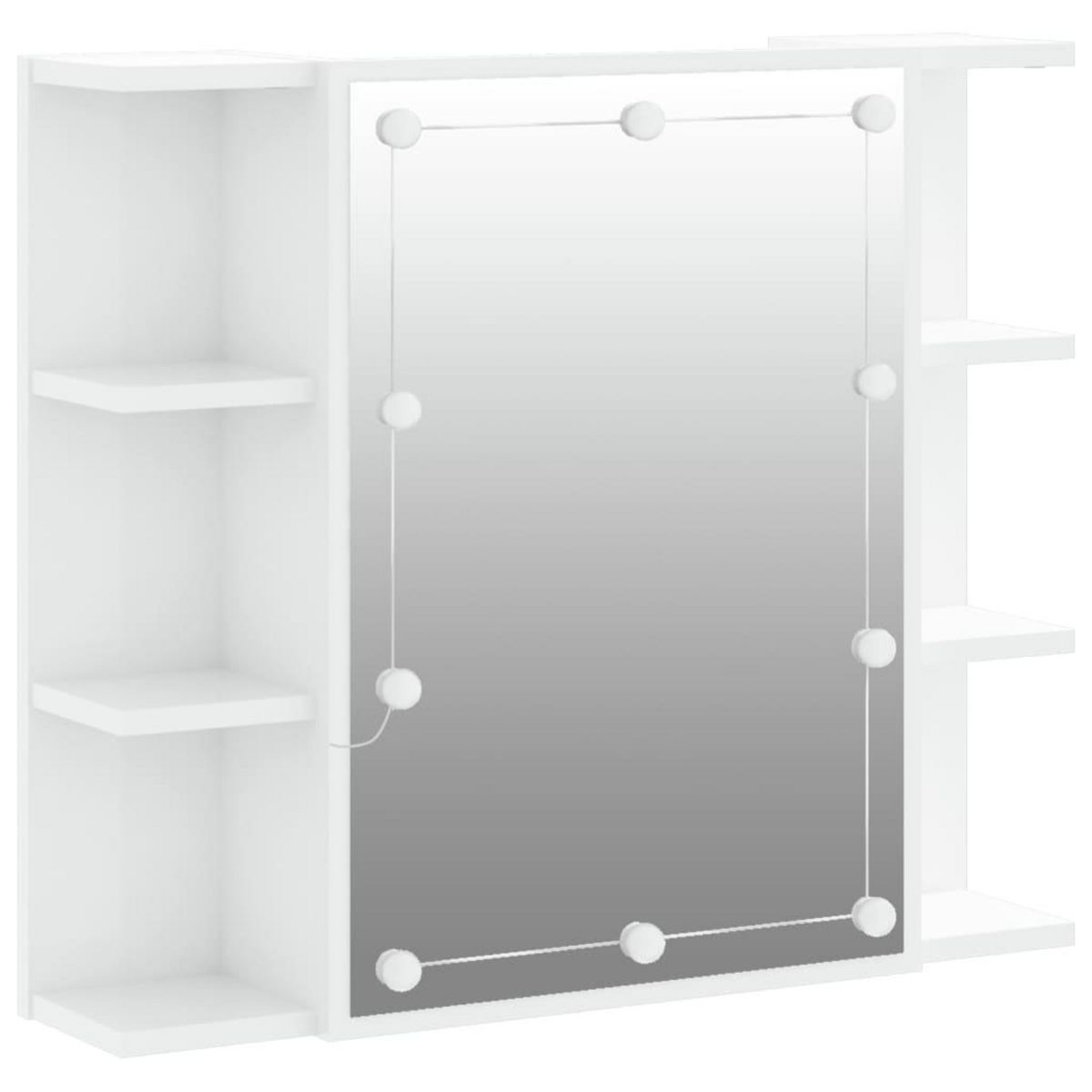 VIDAXL Armoire a miroir avec LED Blanc brillant 70x16,5x60 cm