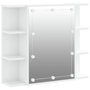 Voir la diapositive 2 : VIDAXL Armoire a miroir avec LED Blanc brillant 70x16,5x60 cm