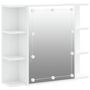 Voir la diapositive 2 : VIDAXL Armoire a miroir avec LED Blanc brillant 70x16,5x60 cm