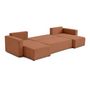 Voir la diapositive 3 : BEST MOBILIER Topaze - canapé panoramique - 7 places - convertible avec coffre - en tissu