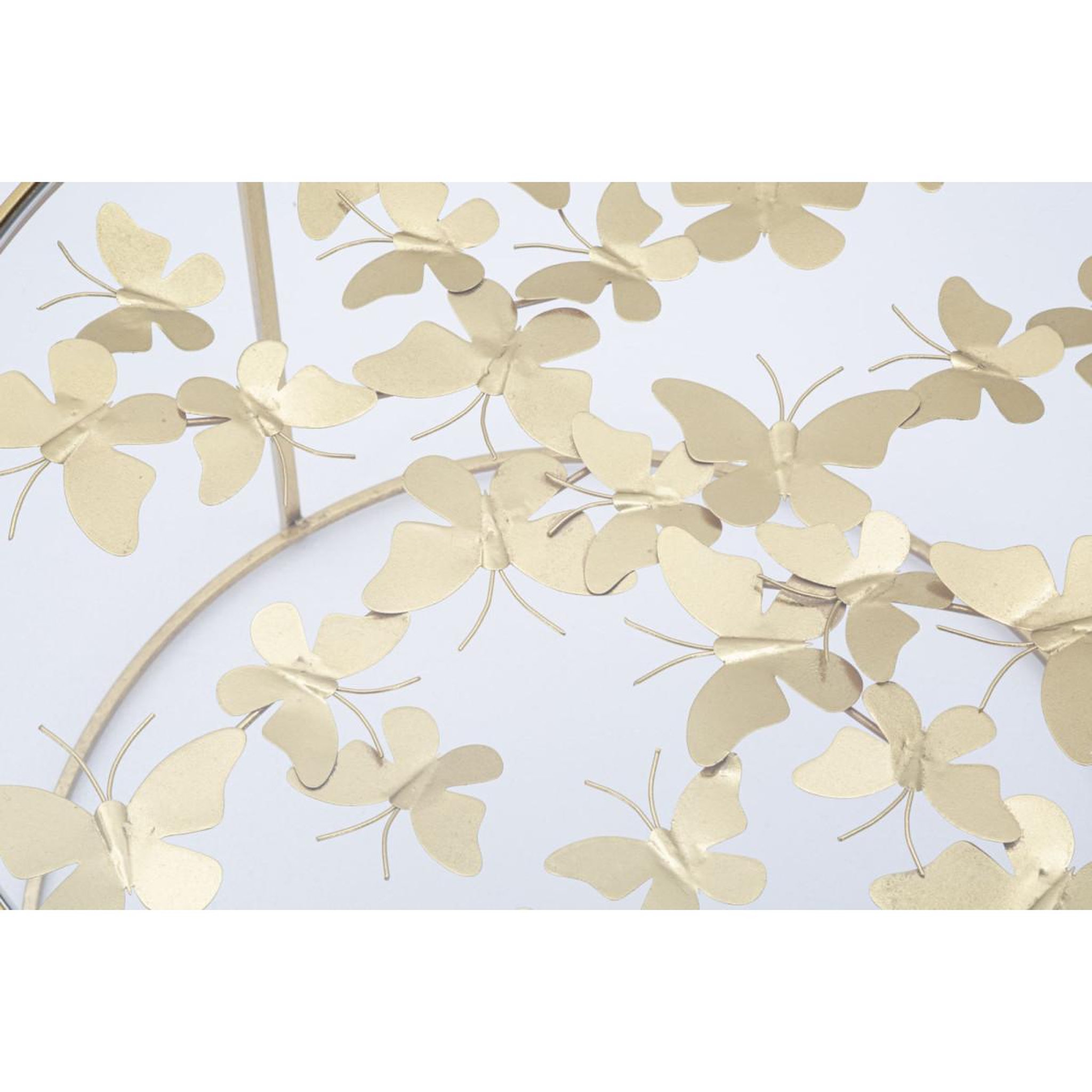 Voir la diapositive 4 : Paris Prix Table basse en verre  butterfly  60cm or