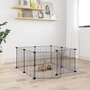 Voir la diapositive 1 : VIDAXL Cage animaux de compagnie a 8 panneaux et porte Noir 35x35 cm