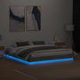 Voir la diapositive 4 : VIDAXL Cadre de lit avec LED sans matelas sonoma gris 200x200 cm