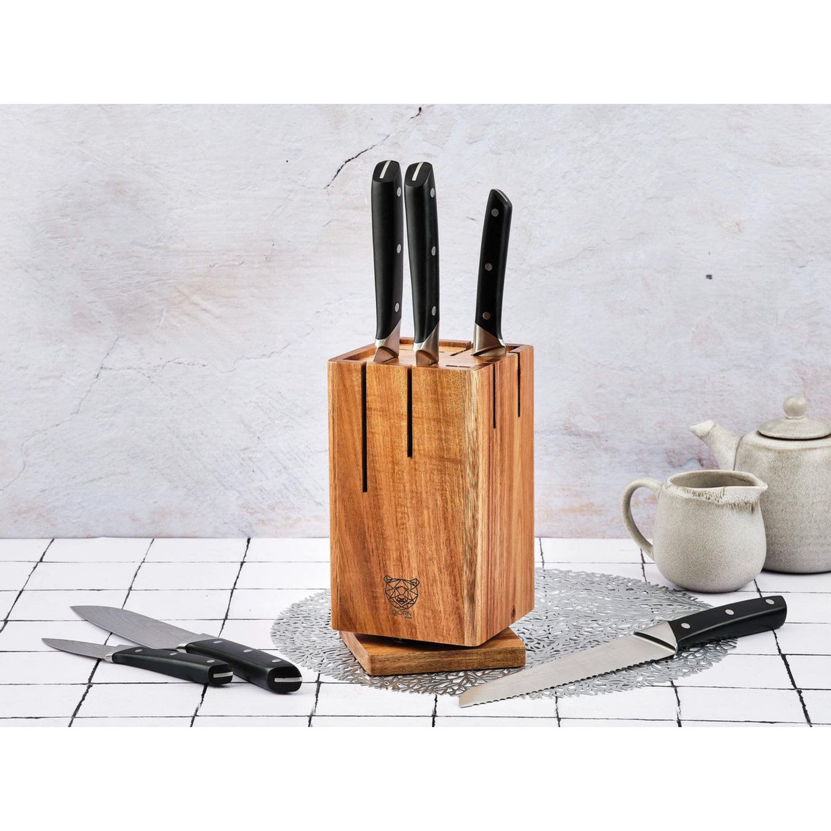 BJORN Bloc couteaux de cuisine ERLING SKAGEN - 7 pièces