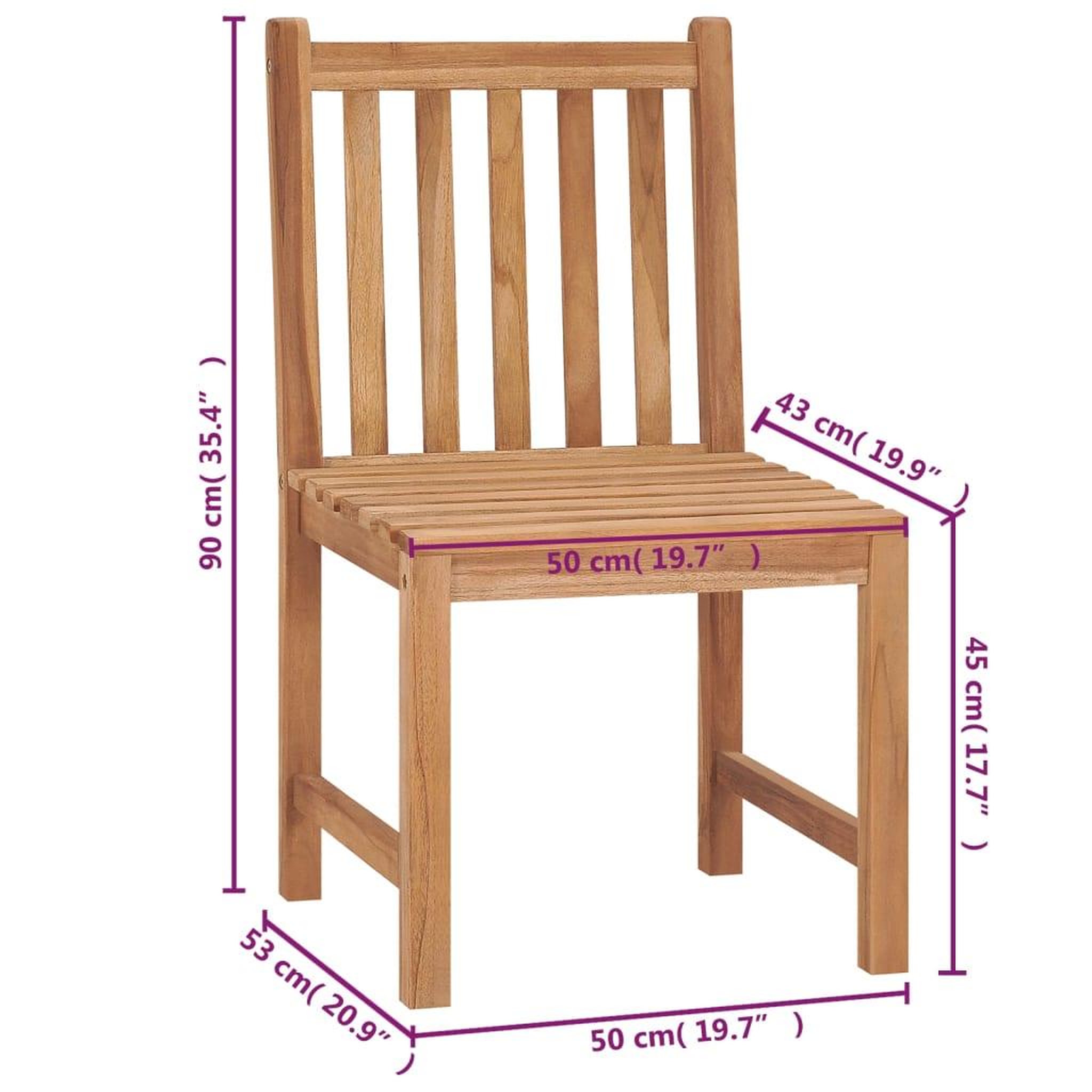 Voir la diapositive 6 : VIDAXL Chaises de jardin lot de 4 avec coussins Bois de teck massif