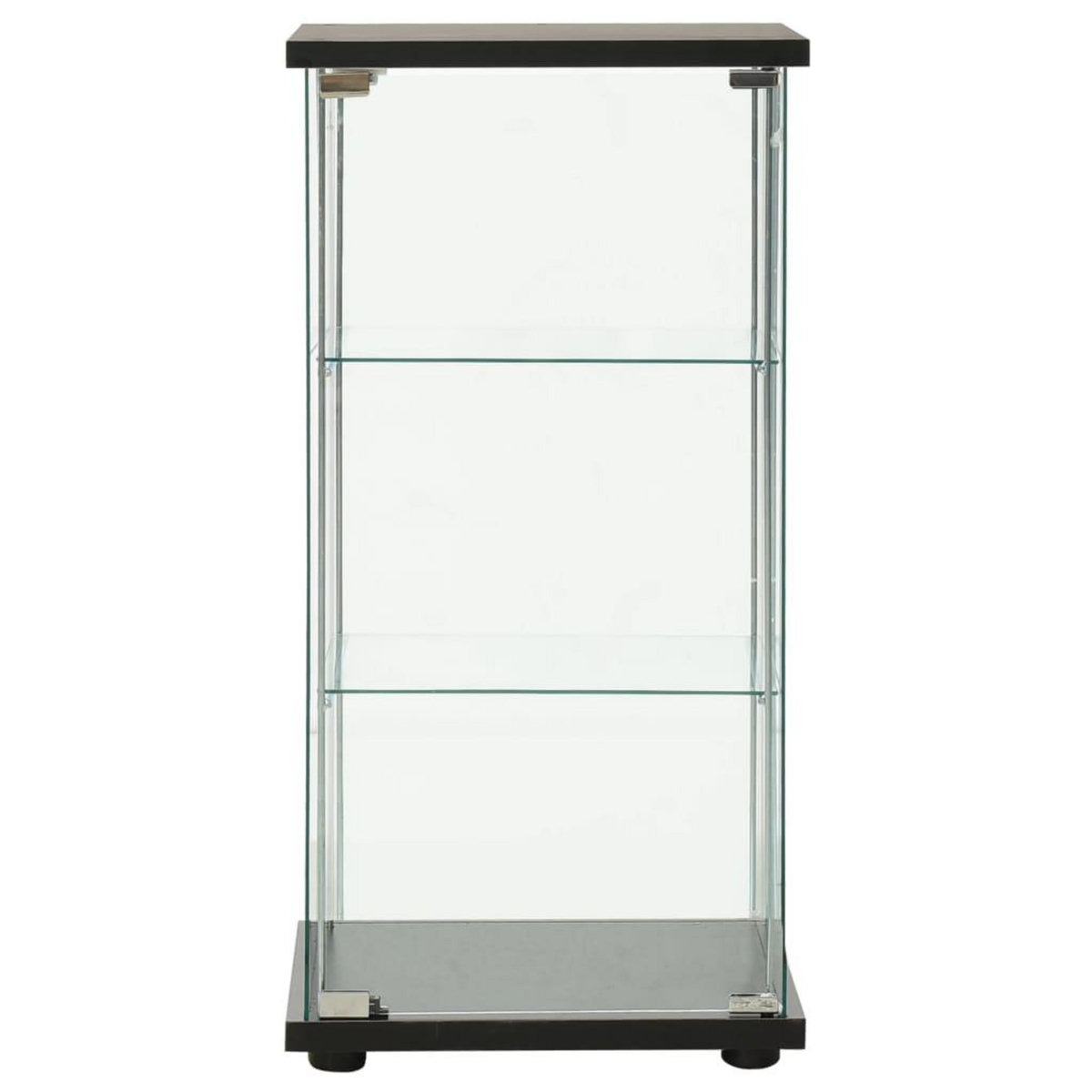 VIDAXL Armoire de rangement Verre trempe Noir