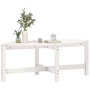 Voir la diapositive 4 : VIDAXL Table basse Blanc 118x63x45 cm Bois massif de pin
