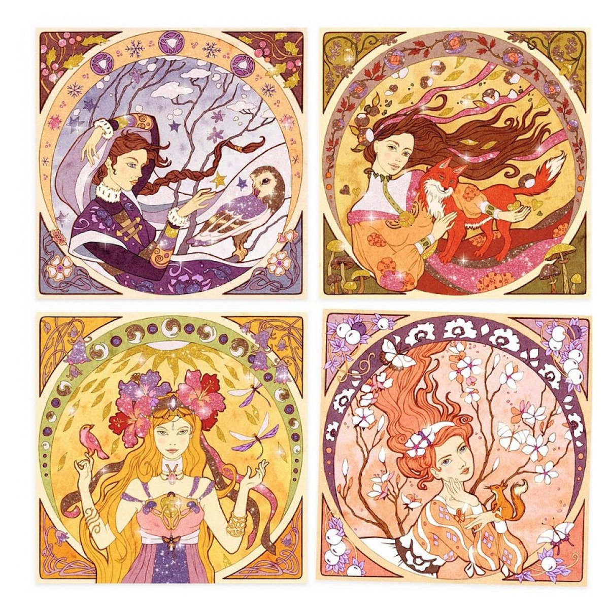 Djeco Tableau a pailleter inspired by les Divines de Mucha