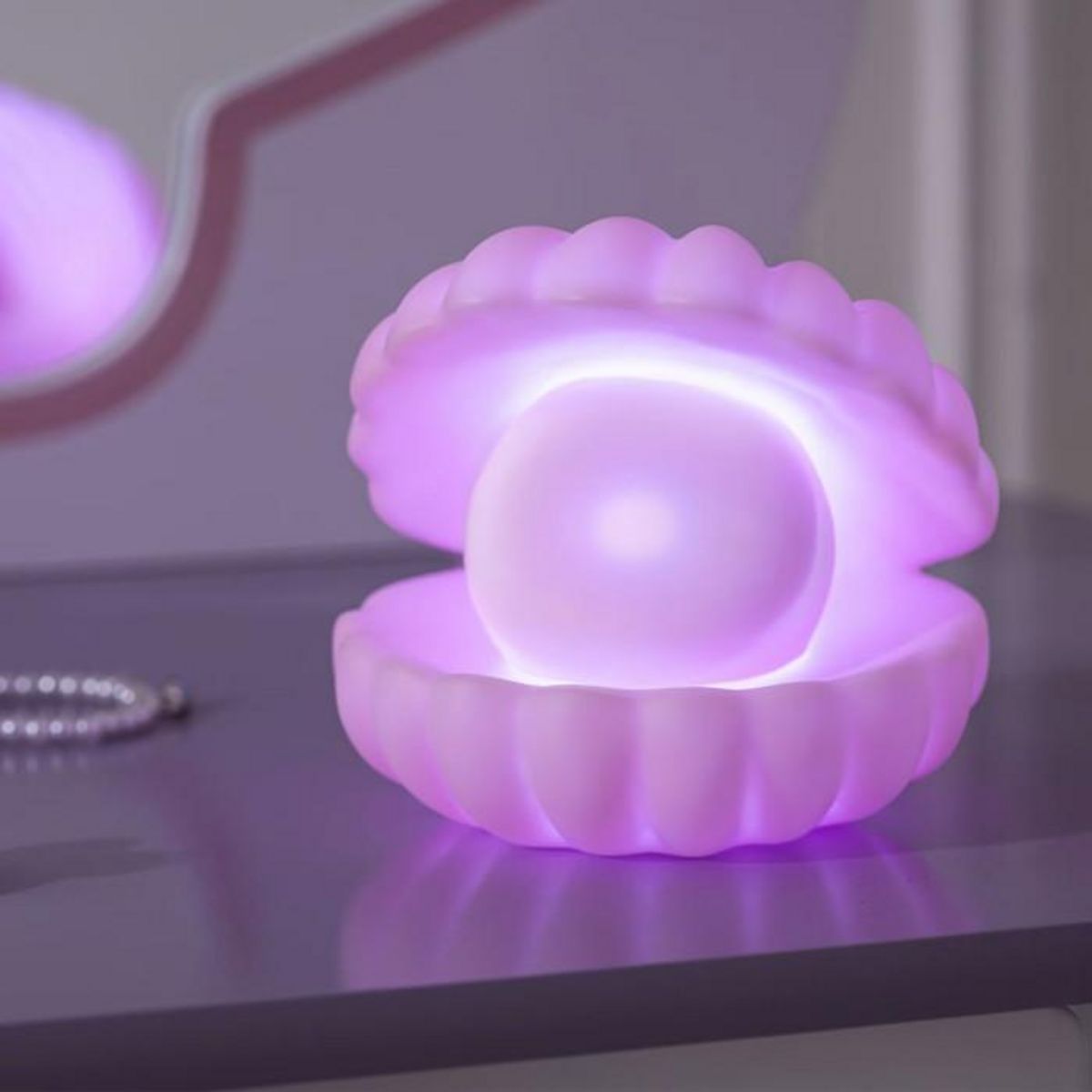 Atmosphera Kids Veilleuse Enfant Coquillage  Sirène  11cm Rose