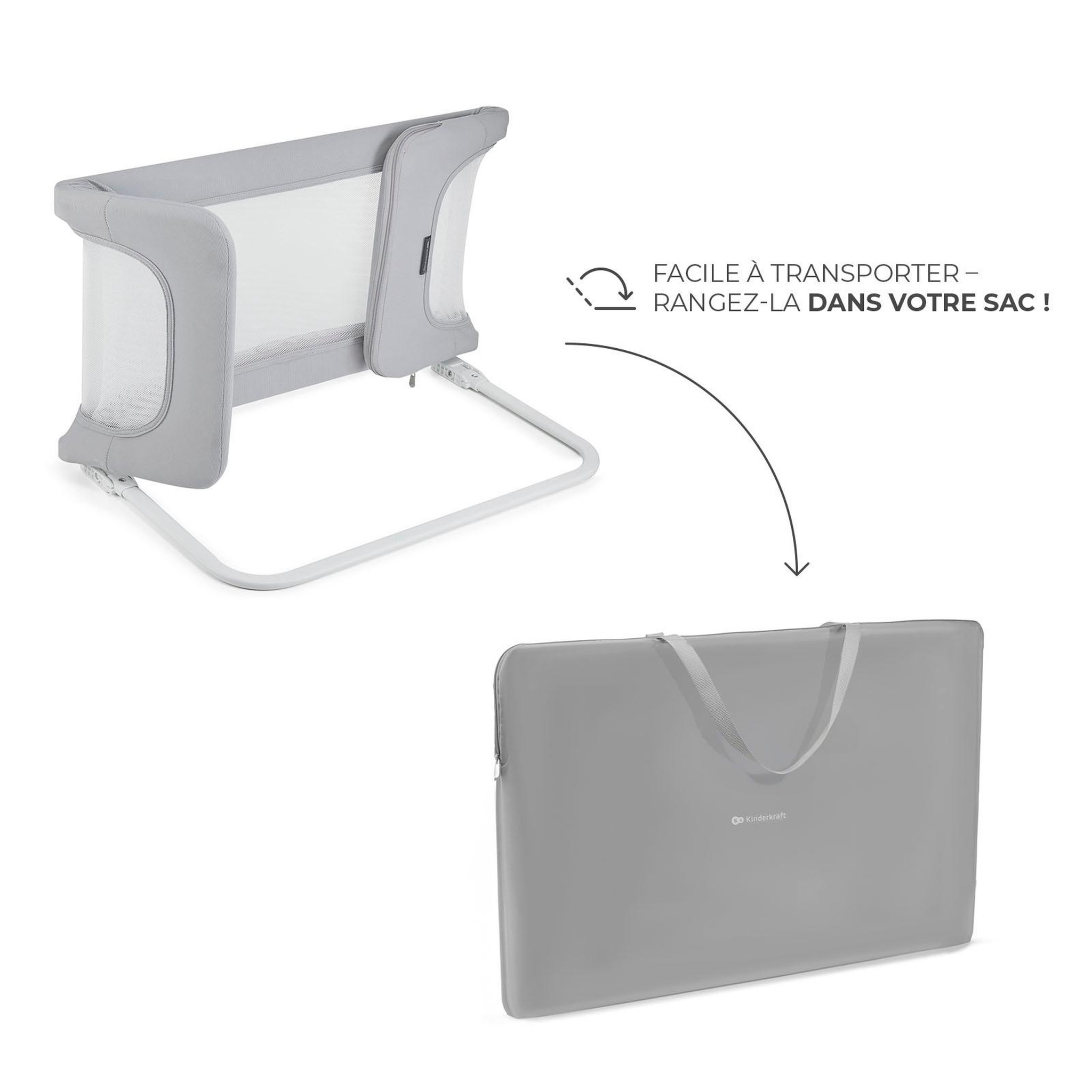 Voir la diapositive 4 : KINDERKRAFT Barrière de lit enfant pliable sécurisée