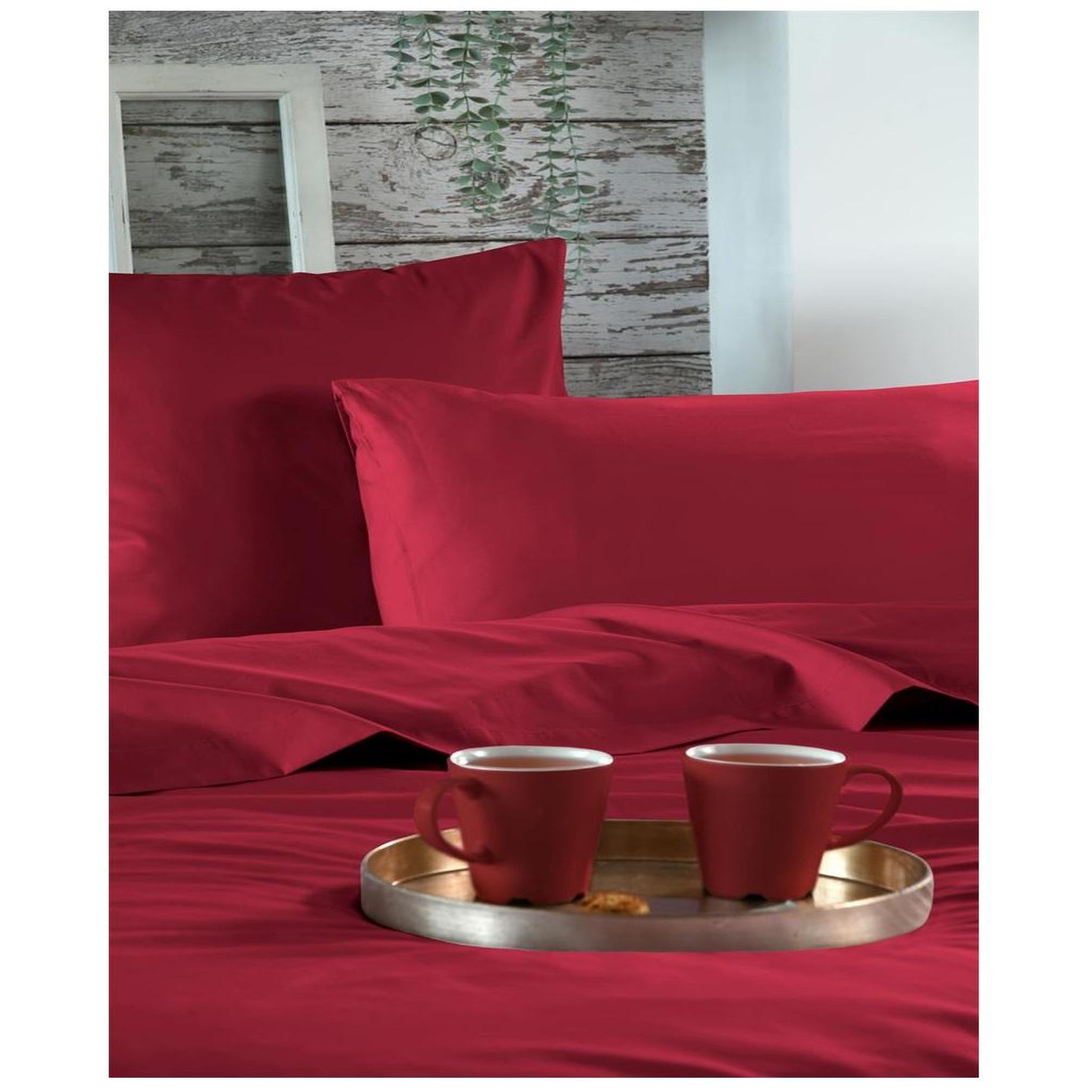 Voir la diapositive 6 : Eden Drap housse percale en coton nuage