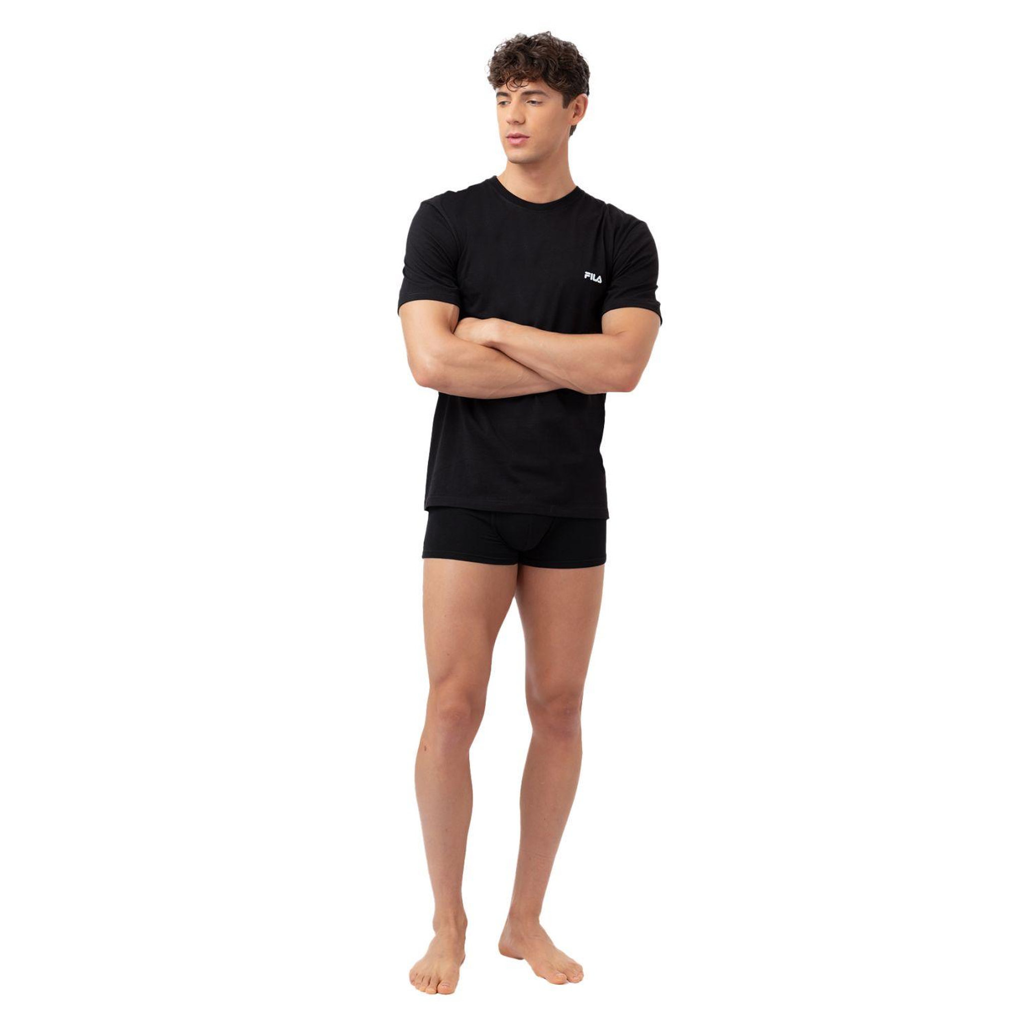 Voir la diapositive 5 : FILA Lot de 2 Maillots de corps col rond homme en coton FU5053