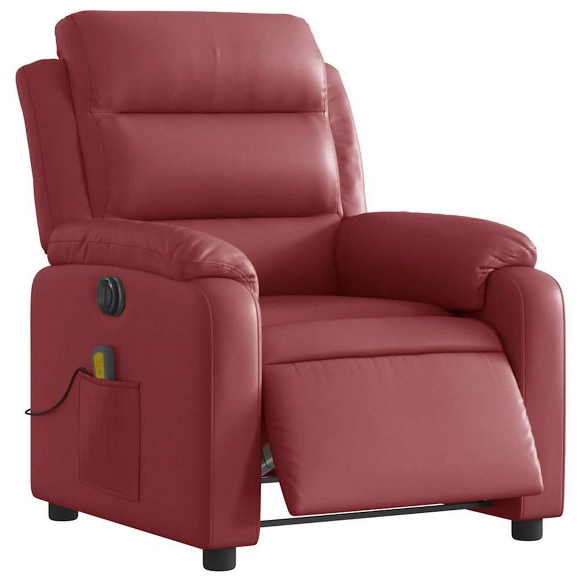 VIDAXL Fauteuil de massage inclinable electrique rouge bordeaux
