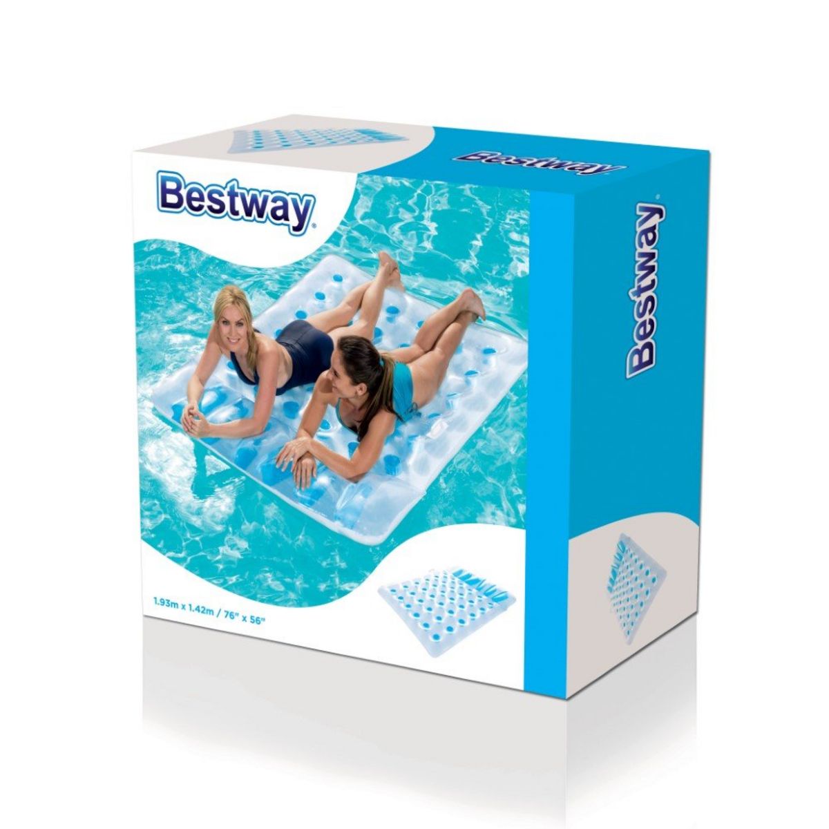BESTWAY Matelas gonflable baignable 2 places - 193cm/142cm