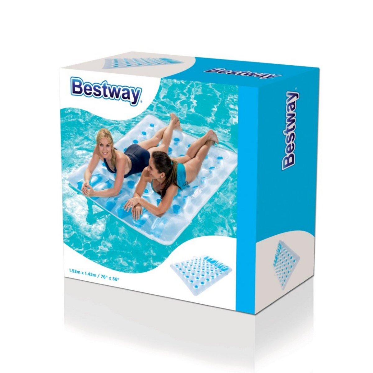 BESTWAY Matelas gonflable baignable 2 places - 193cm/142cm