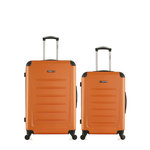 BLUESTAR BLUESTAR - Lot de 2 Valise grand format et valise weekend OPERA. Coloris disponibles : Bleu, Orange, Gris, Beige, Marron, Rose, Noir
