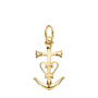 Voir la diapositive 1 : L'ATELIER D'AZUR Pendentif - Médaille Croix Camarguaise Or 18 Carats 750 Jaune - Chaine Offerte