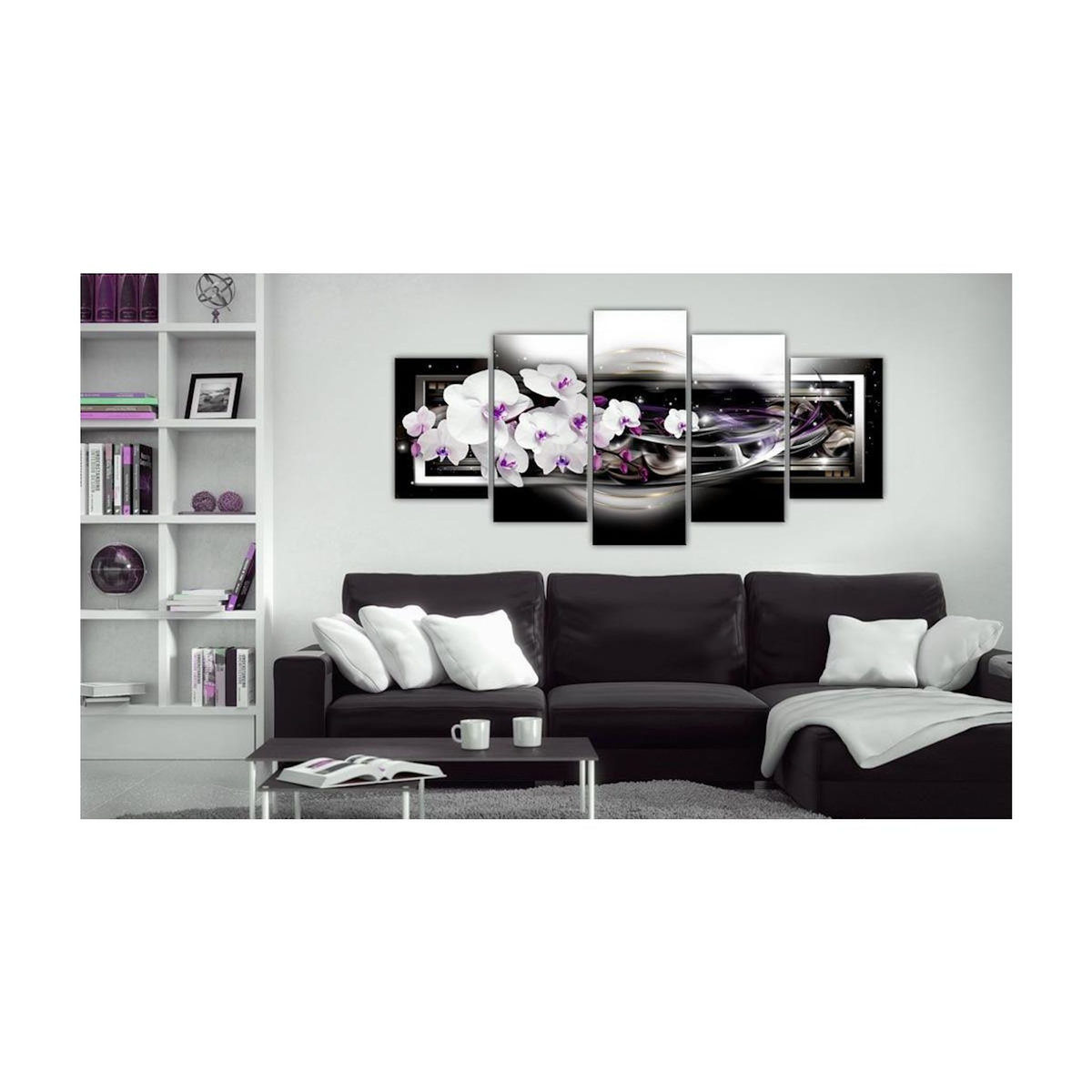 Paris Prix Tableau Imprimé  Orchids on a Black Background