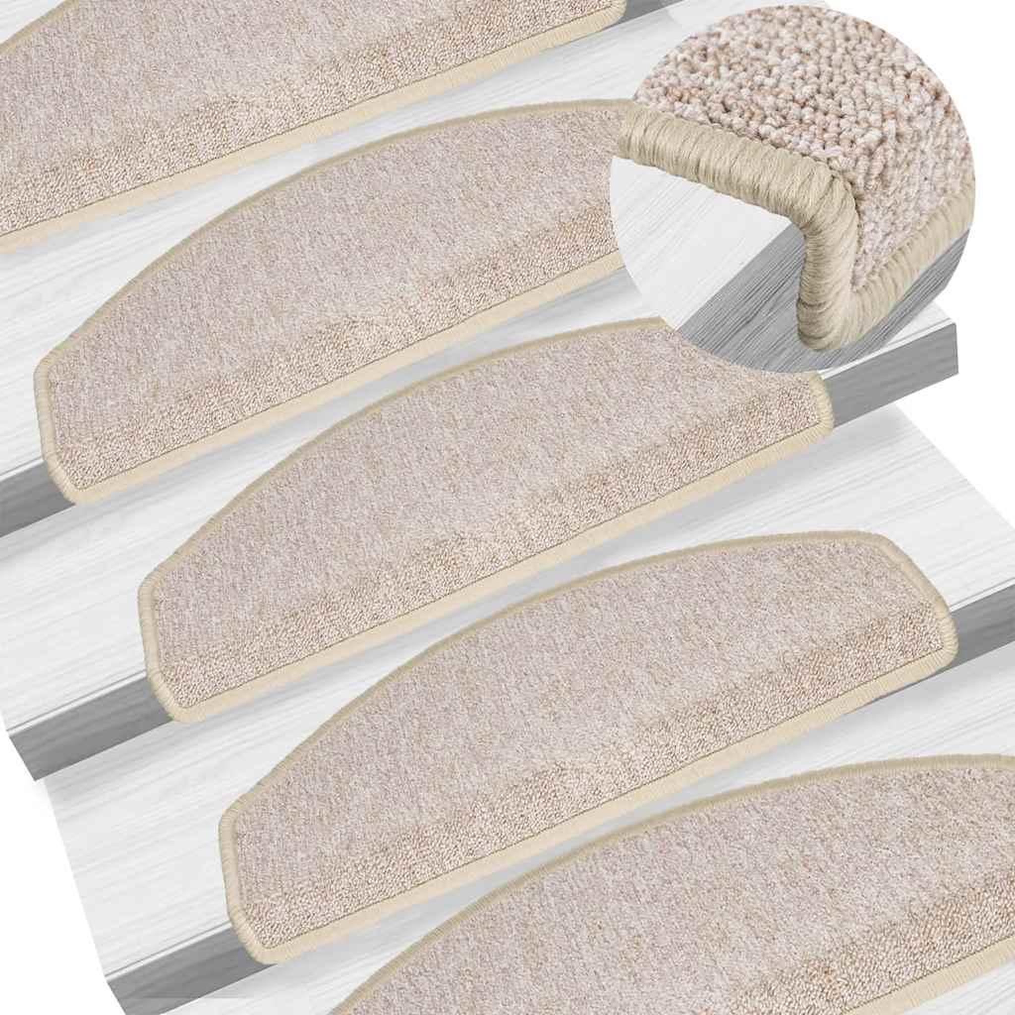 Voir la diapositive 5 : VIDAXL Tapis d'escalier 30 pcs taupe 65x24x4 cm