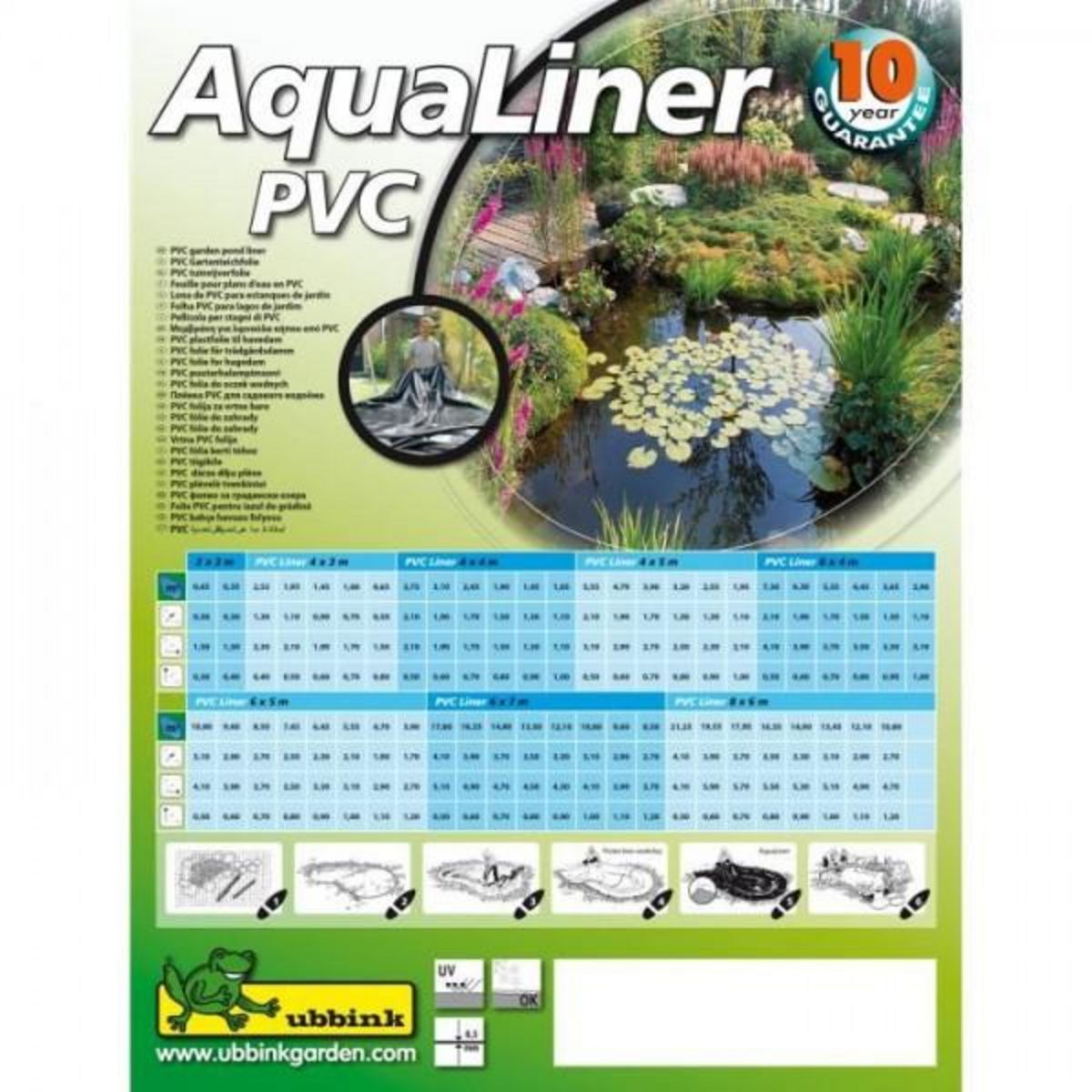 Ubbink Ubbink Bâche pour bassin de jardin / étang en PVC 6 * 7 metres Noir 401398