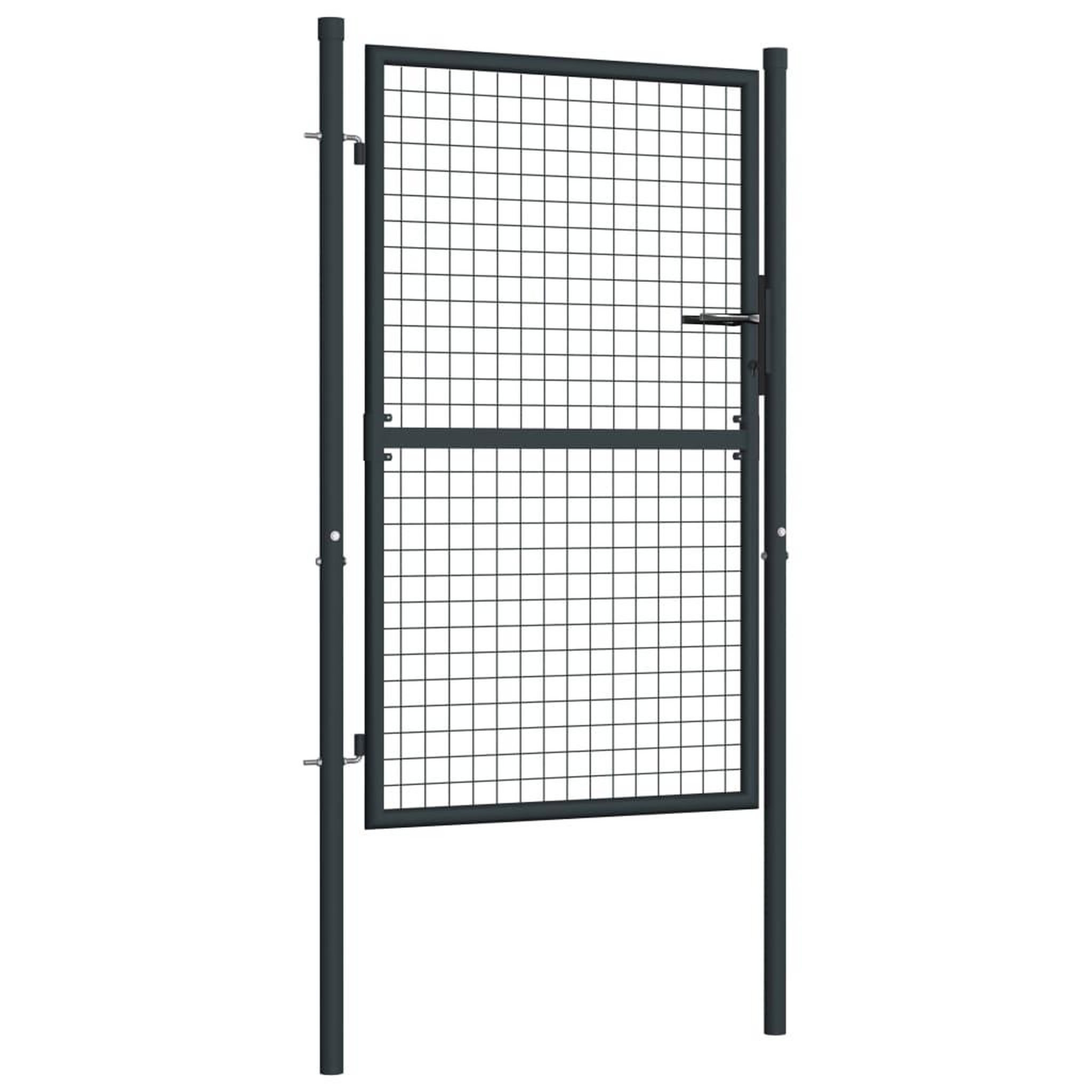 Voir la diapositive 2 : VIDAXL Portail en maille de jardin Acier galvanise 100 x 175 cm Gris