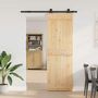 Voir la diapositive 2 : VIDAXL Porte coulissante et kit de quincaillerie 70x210 cm pin massif