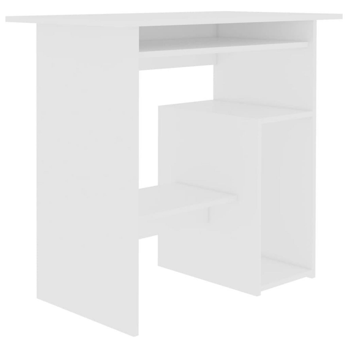 VIDAXL Bureau Blanc 80x45x74 cm Bois d'ingenierie