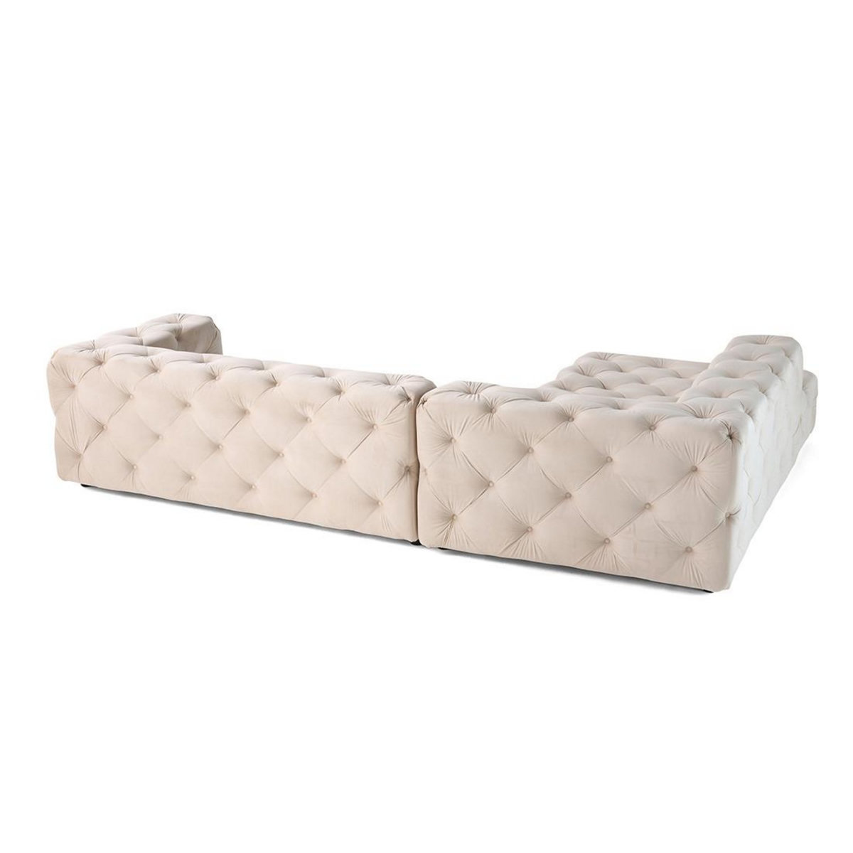 LISA DESIGN Gallata - canapé chesterfield d'angle gauche - 5 places - en velours