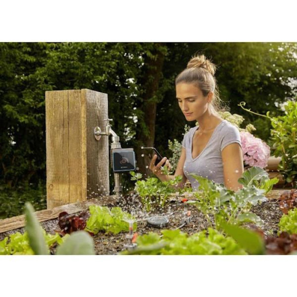 Gardena Programmateur - GARDENA - Bluetooth - Pour robinets 20/27 et 26/34 - 3 programmes indépendants