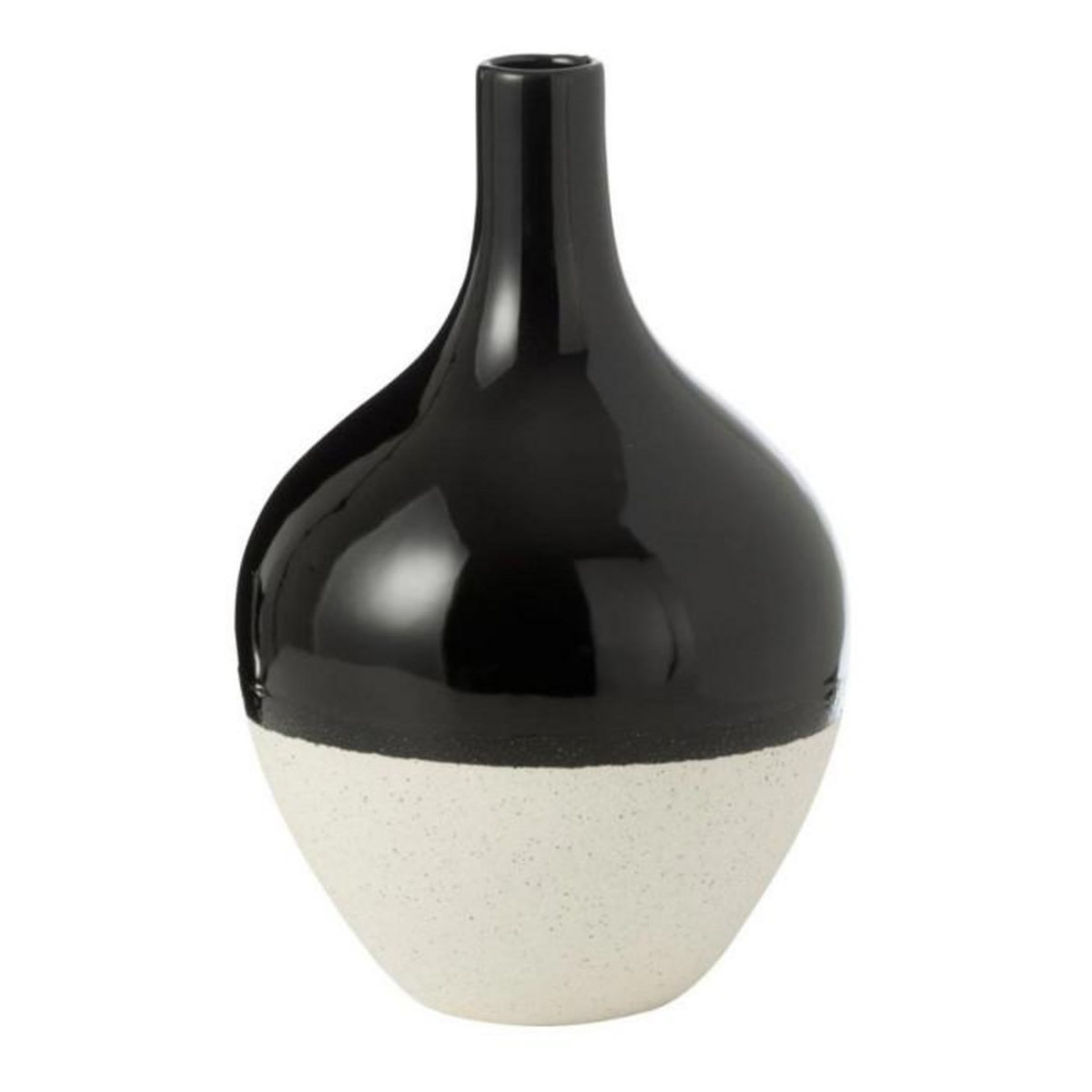 Paris Prix Vase Déco en Porcelaine  Iva  32cm Noir & Blanc