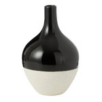 Paris Prix Vase Déco en Porcelaine  Iva  32cm Noir & Blanc
