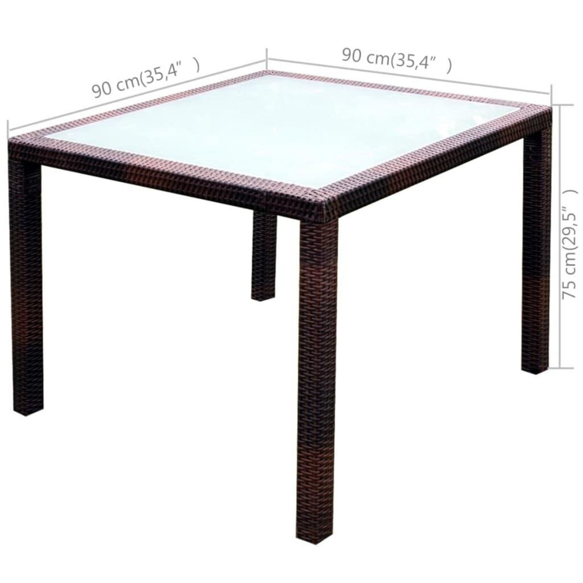 VIDAXL Ensemble a manger d'exterieur 5pcs avec coussins Resine tressee