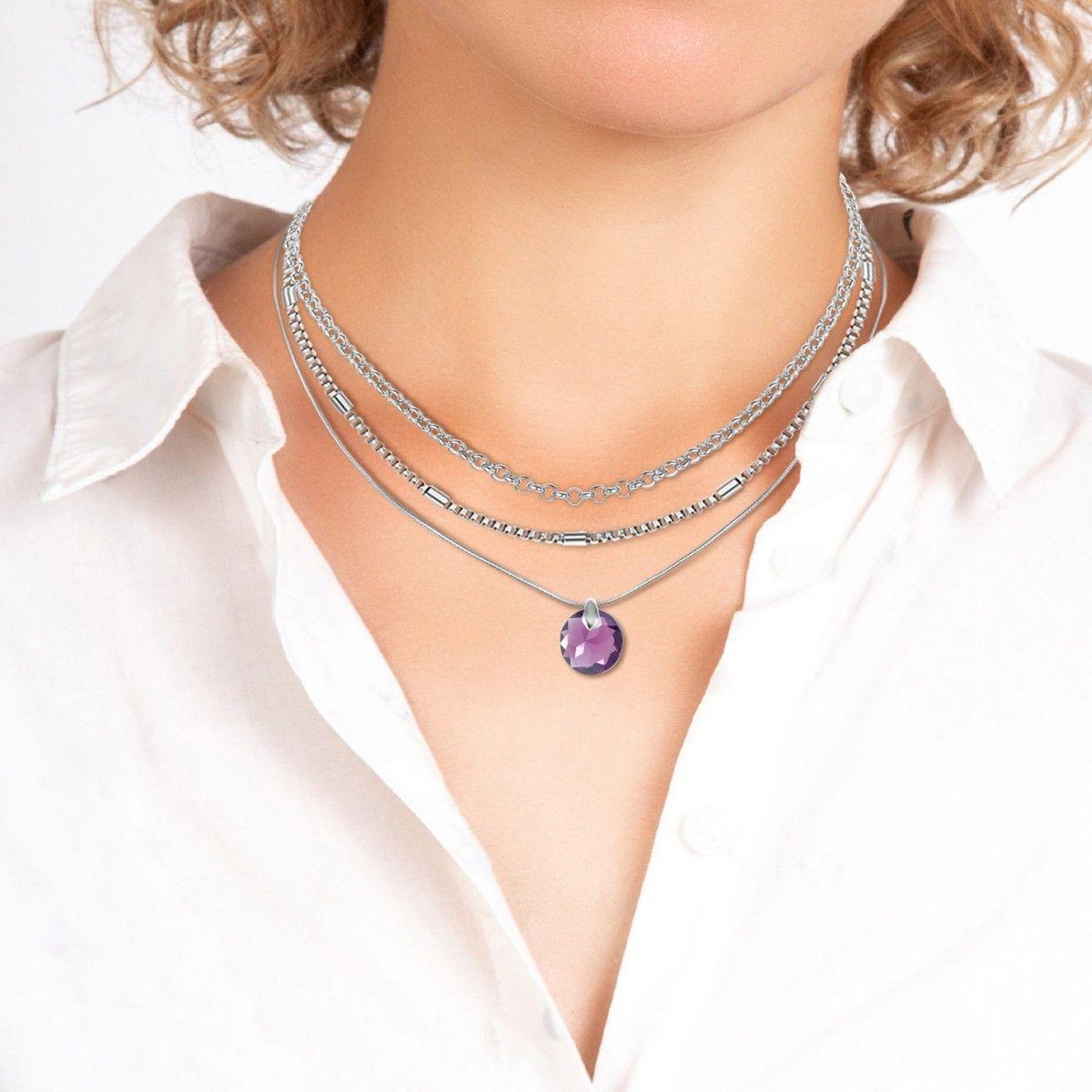 Voir la diapositive 2 : SC CRYSTAL Set de 3 colliers par SC Crystal®