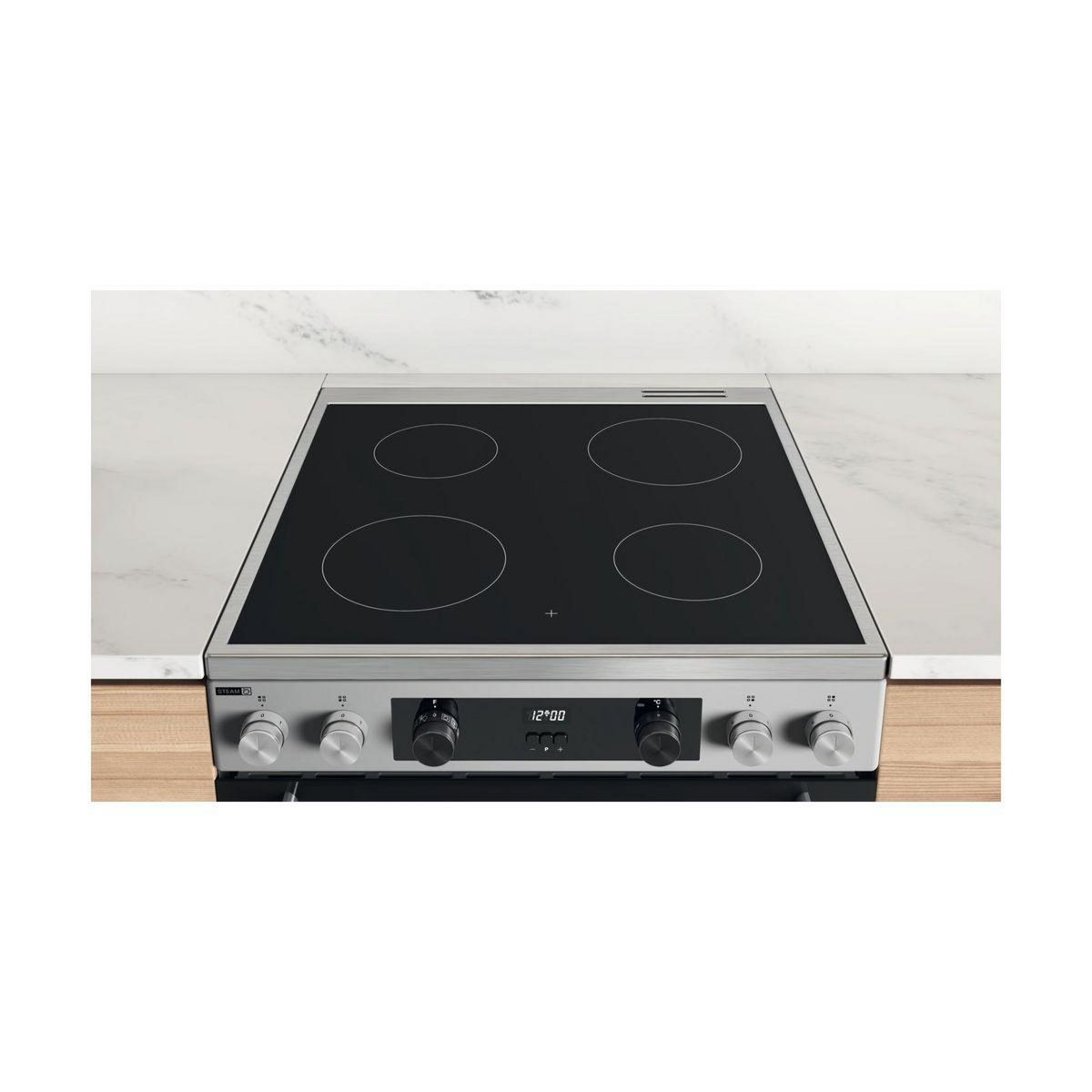 Whirlpool Cuisinière vitrocéramique WS68V8CCX/FR Steam+