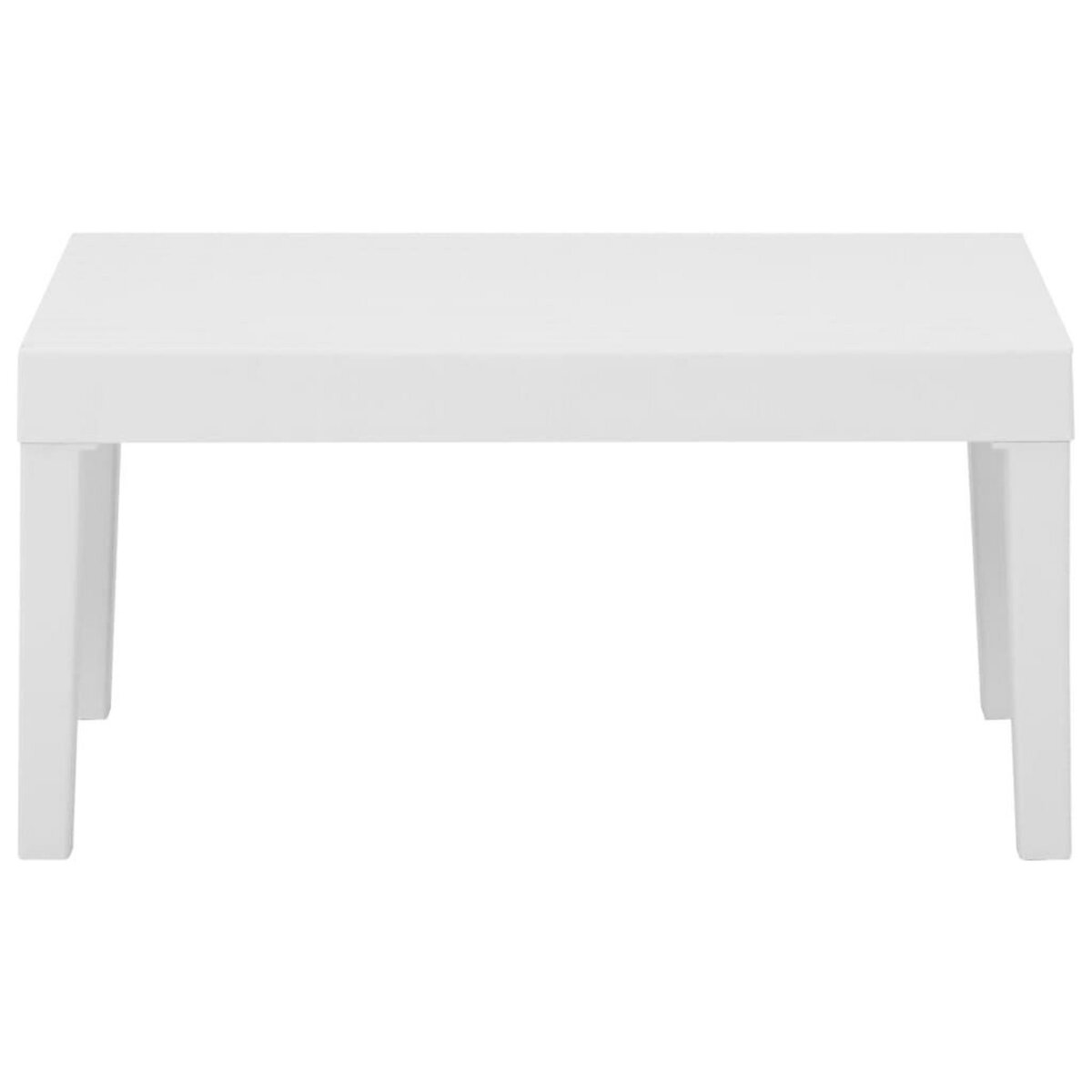 VIDAXL Salon de jardin 4 pcs avec coussins Plastique Blanc