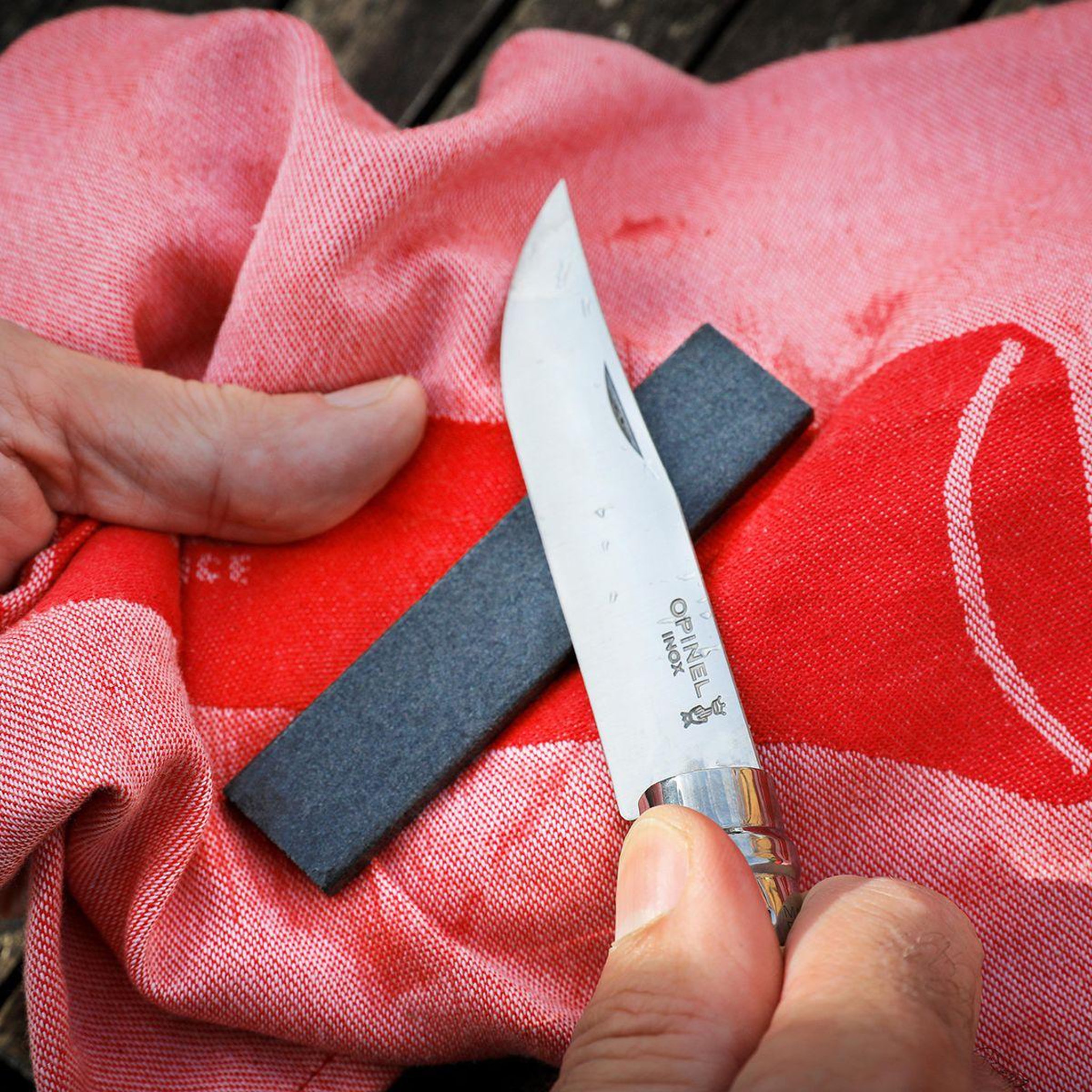 Voir la diapositive 3 : Opinel Aiguiseur couteau petite pierre naturelle 10 cm/10
