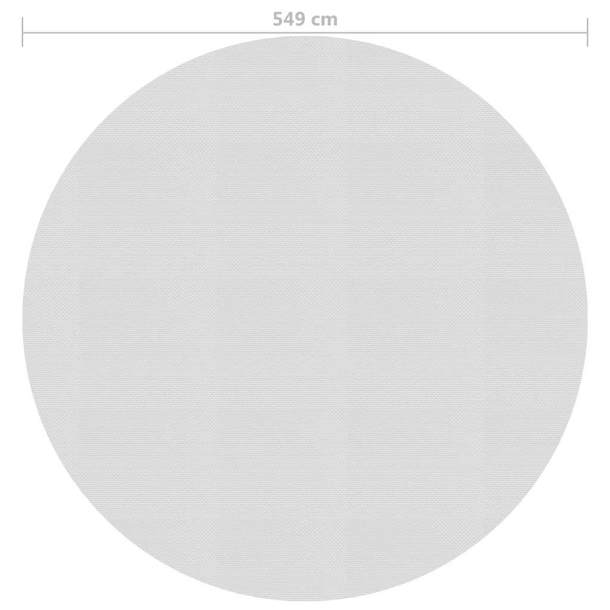 VIDAXL Film solaire de piscine flottant PE 549 cm Gris