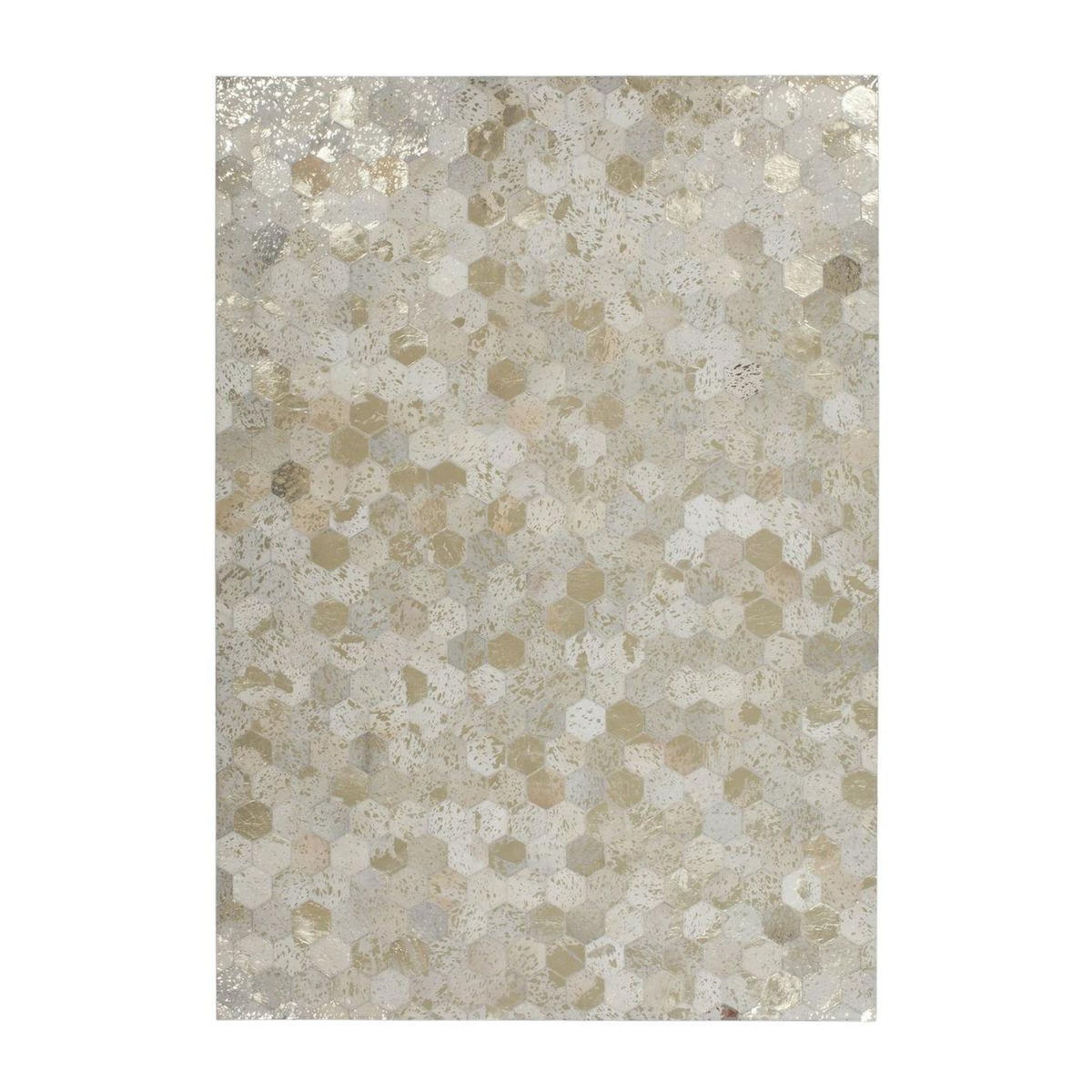 Paris Prix Tapis Tissé Effet Métallique  Spark  Ivoire & Or