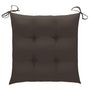 Voir la diapositive 4 : VIDAXL Chaises de jardin avec coussins taupe lot de 3 Bois teck massif