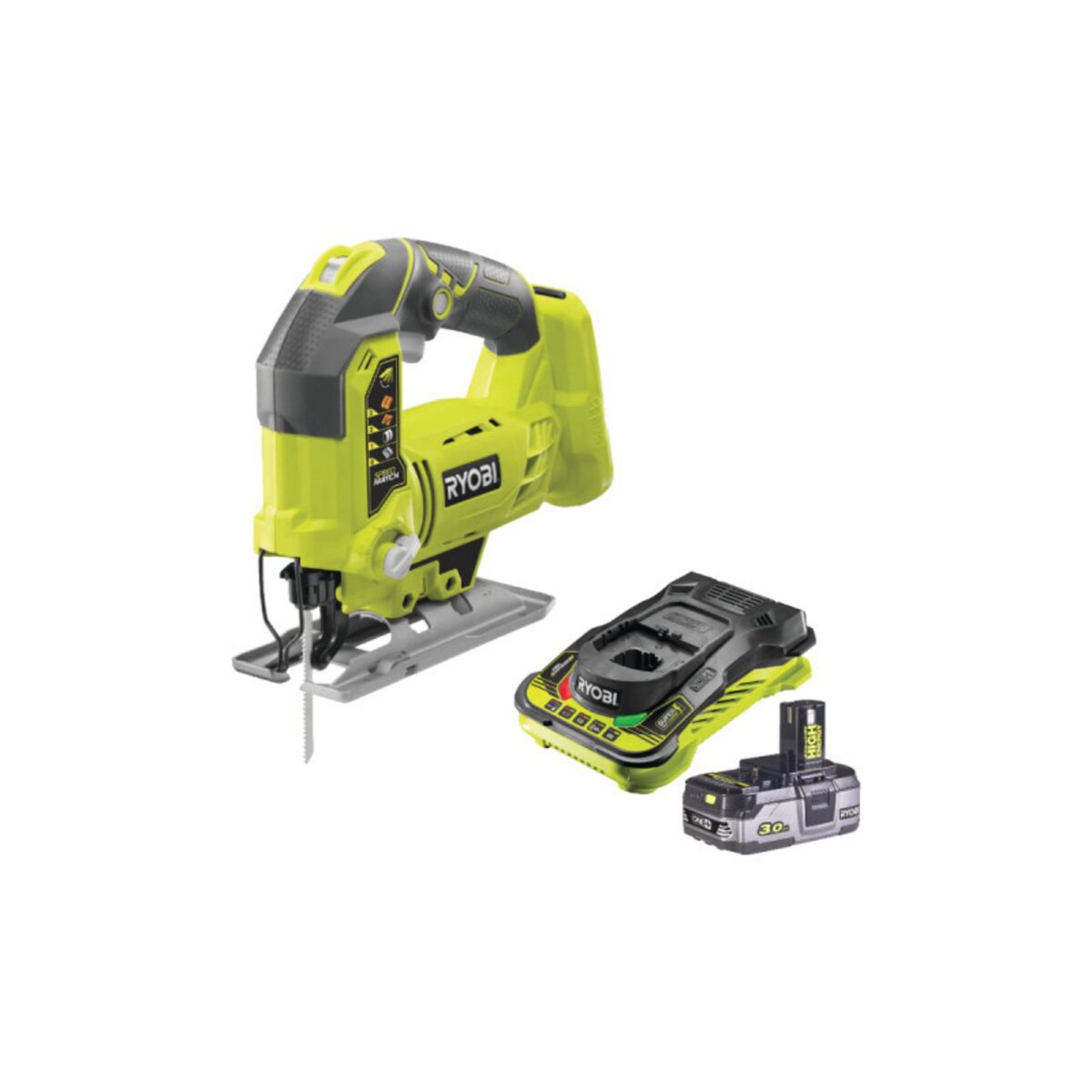 Pack ryobi scie sauteuse pendulaire 18v oneplus brushless - 135 mm
