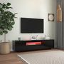 Voir la diapositive 4 : VIDAXL Meuble TV avec lumieres LED noir 160x35x40 cm