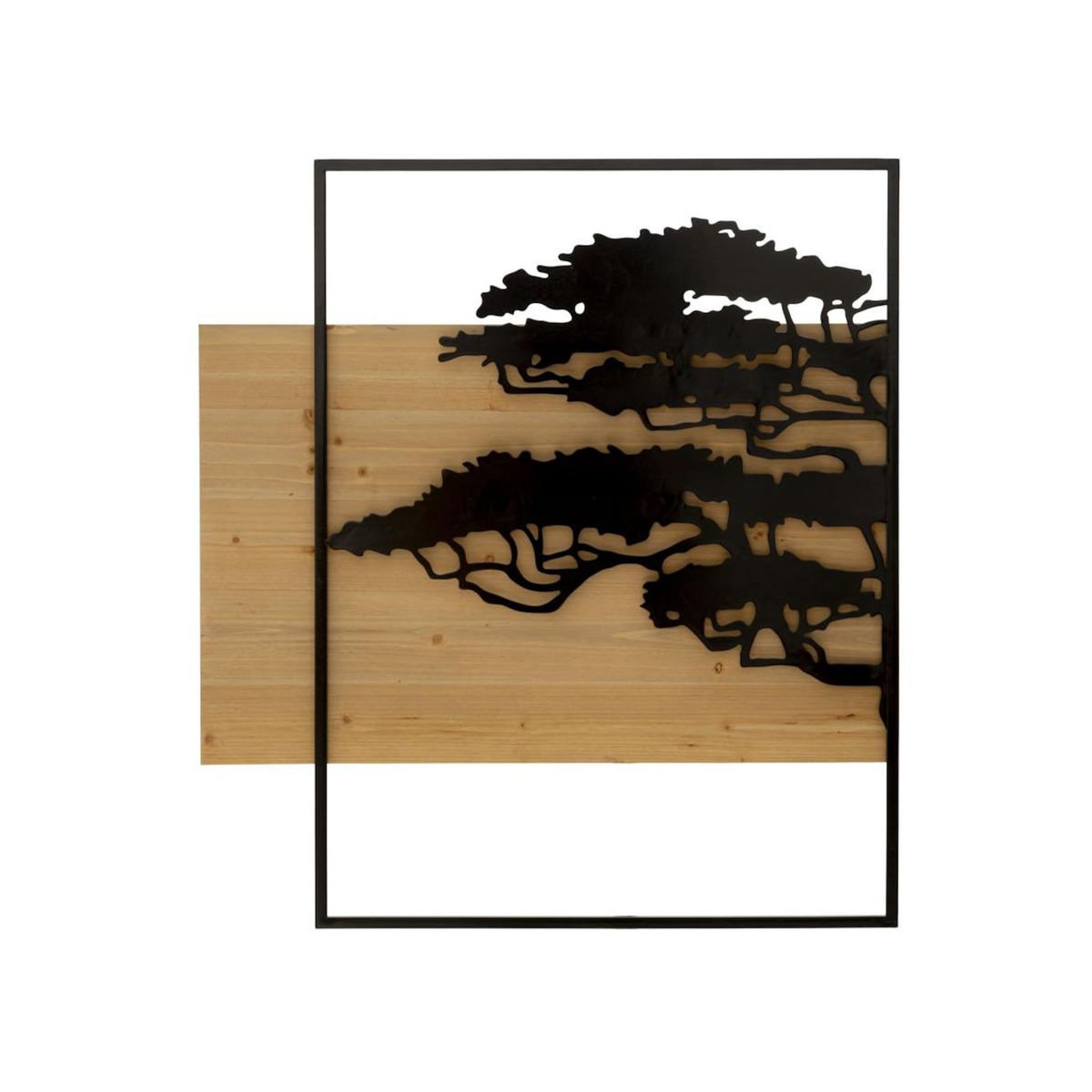 Paris Prix Déco Murale Encadrée  Lahos  204cm Naturel & Noir