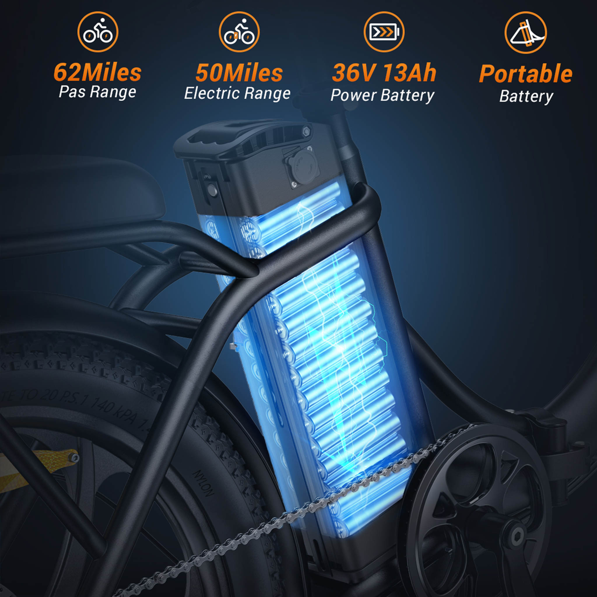 Voir la diapositive 5 : HILLMILES Vélo électrique pliable HillMiles MilePort1