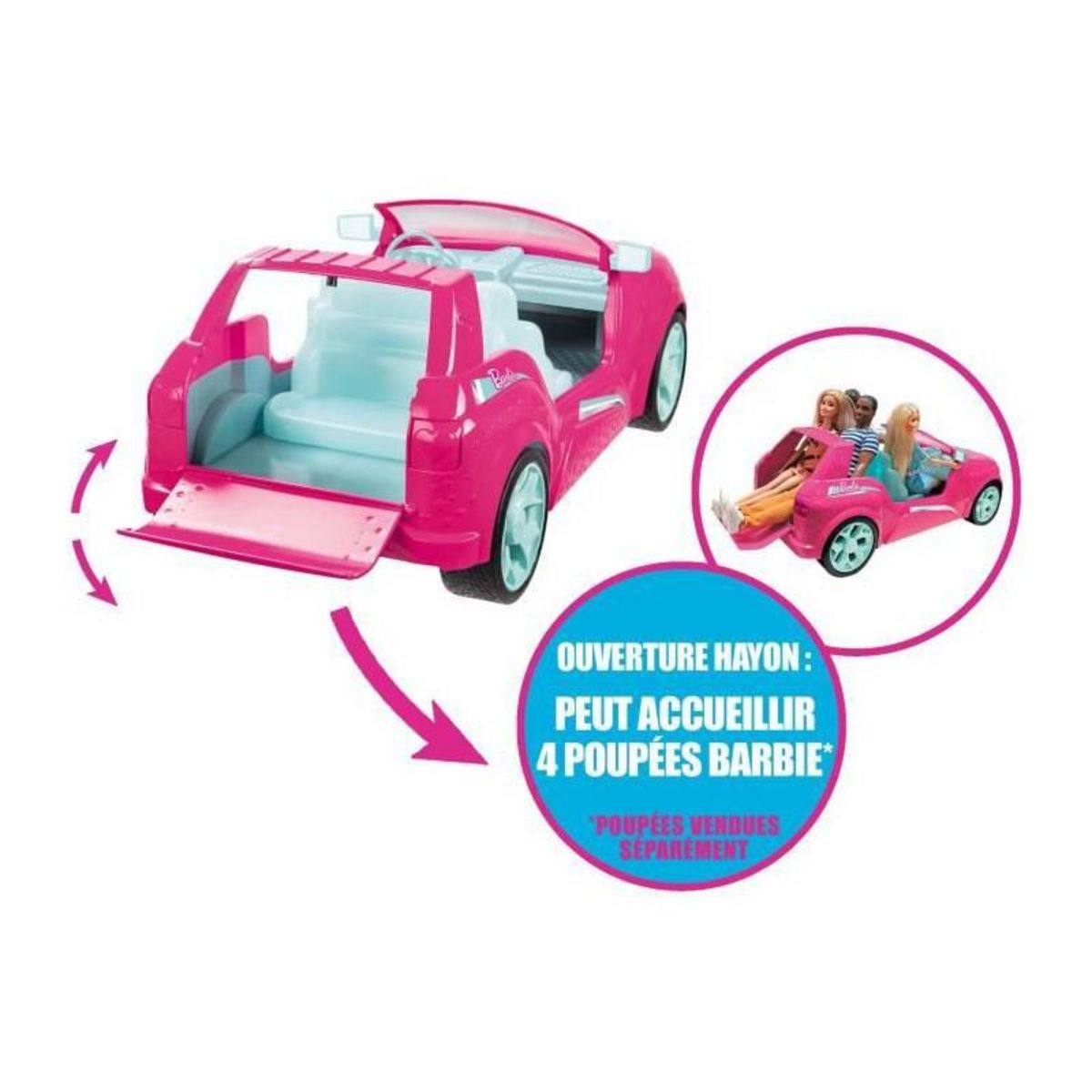 MONDO MOTORS Voiture radiocommandée Mondo-Motors Cabriolet Barbie Cruiser rose
