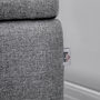 Voir la diapositive 4 : HOMCOM Banc coffre de rangement 2 en 1 dim. 102L x 40l x 39H cm piètement acier noir tissu gris