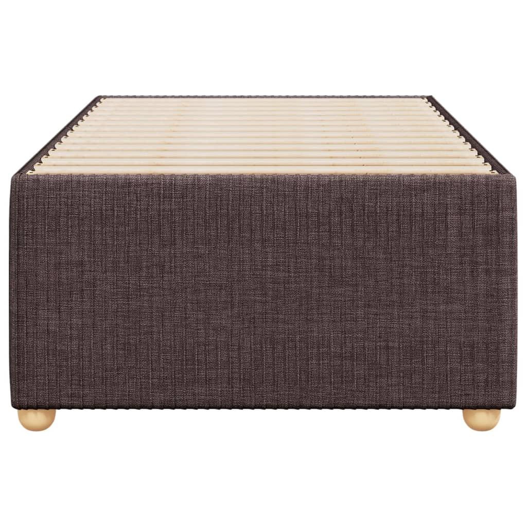 Voir la diapositive 4 : VIDAXL Cadre de lit sans matelas marron fonce 90x200 cm tissu