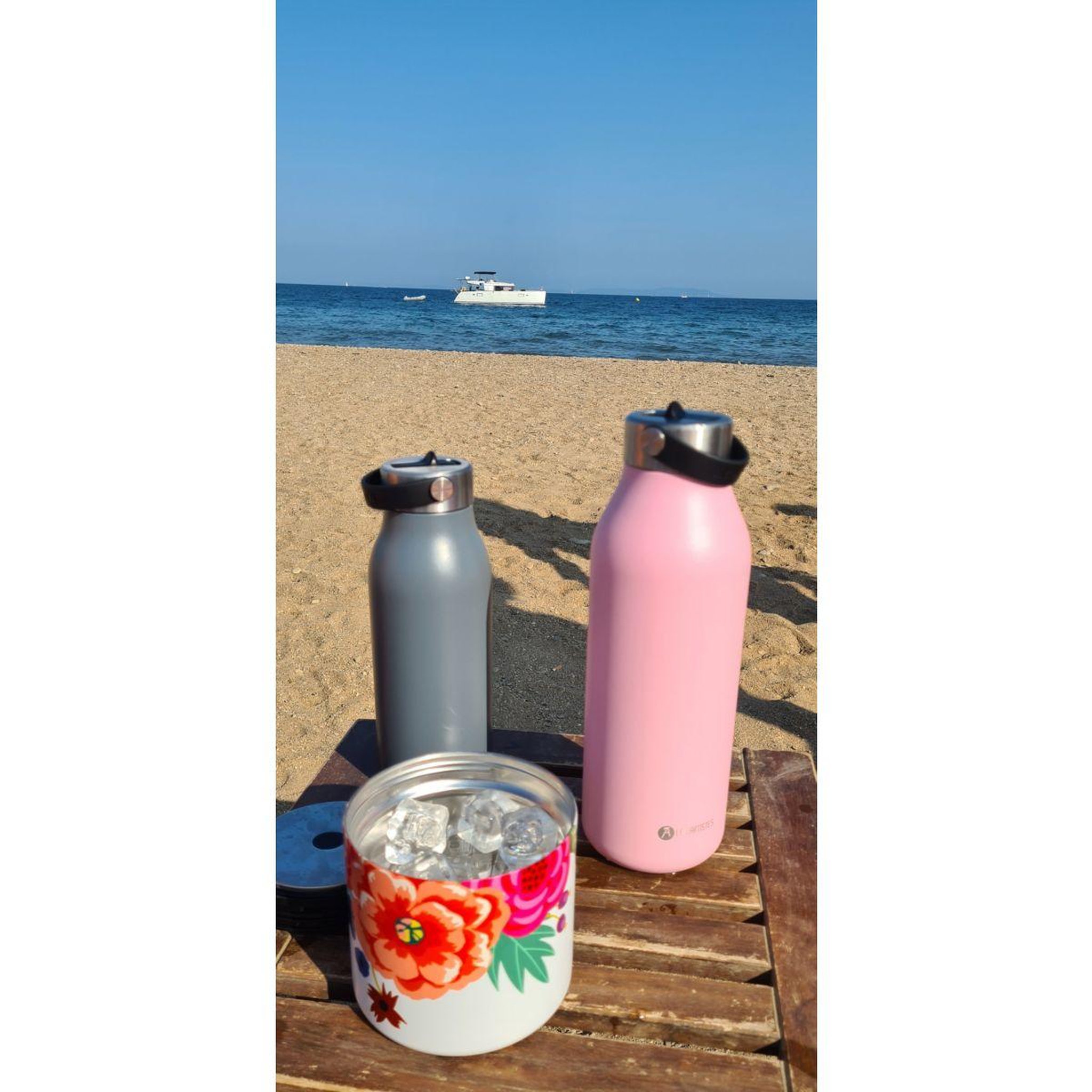 Voir la diapositive 3 : Les Artistes Bouteille isotherme 2.0 magnolia 1l